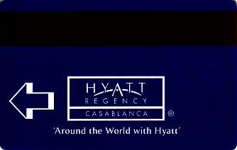 Hotel Keycard Hyatt Casablanca Morocco Back