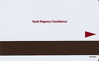 Hotel Keycard Hyatt Casablanca Morocco Back
