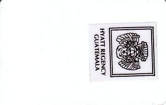 Hotel Keycard Hyatt  Guatemala Front