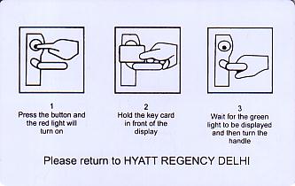 Hotel Keycard Hyatt New Delhi India Back