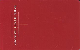 Hotel Keycard Hyatt Saigon Vietnam Front