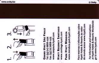 Hotel Keycard Hyatt Sao Paulo Brazil Back