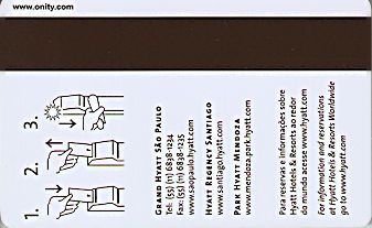 Hotel Keycard Hyatt Sao Paulo Brazil Back