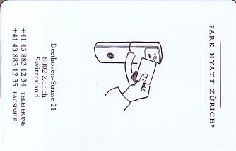 Hotel Keycard Hyatt Zurich Switzerland Back