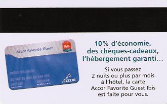 Hotel Keycard Ibis Generic Back