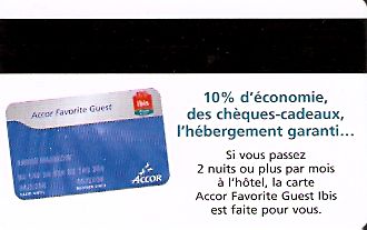 Hotel Keycard Ibis Generic Back