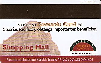 Hotel Keycard Ibis Buenos Aires Argentina Back