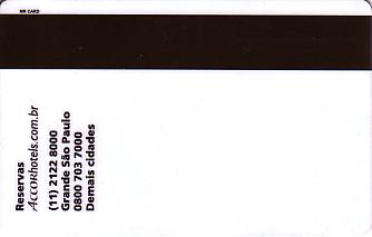 Hotel Keycard Ibis Sao Paulo Brazil Back