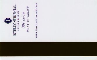 Hotel Keycard Inter-Continental Generic Back