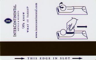 Hotel Keycard Inter-Continental Generic Back