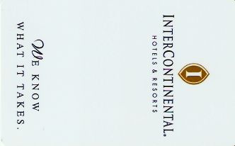 Hotel Keycard Inter-Continental Generic Front