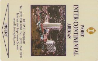 Hotel Keycard Inter-Continental Abidjan Cote d Ivoire Front