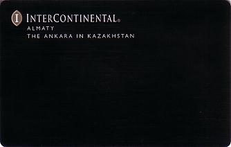 Hotel Keycard Inter-Continental Almaty Kazakhstan Front