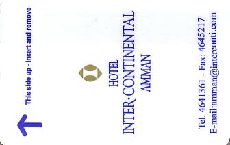 Hotel Keycard Inter-Continental Amman Jordan Front