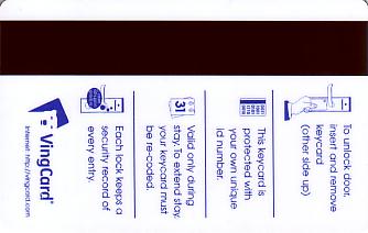 Hotel Keycard Inter-Continental Asmara Eritrea Back