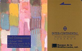 Hotel Keycard Inter-Continental Beirut Lebanon Front