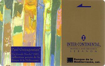 Hotel Keycard Inter-Continental Beirut Lebanon Front