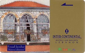 Hotel Keycard Inter-Continental Beirut Lebanon Front