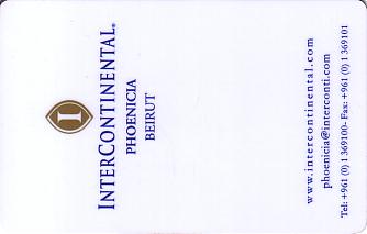 Hotel Keycard Inter-Continental Beirut Lebanon Front