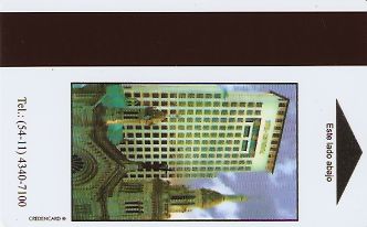 Hotel Keycard Inter-Continental Buenos Aires Argentina Back