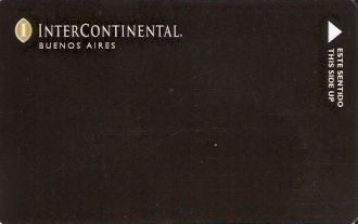 Hotel Keycard Inter-Continental Buenos Aires Argentina Front