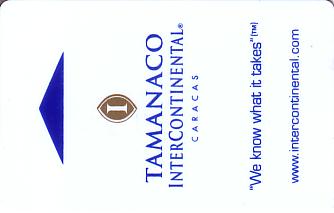 Hotel Keycard Inter-Continental Caracas Venezuela Front
