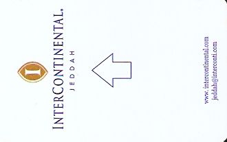 Hotel Keycard Inter-Continental Jeddah Saudi Arabia Front