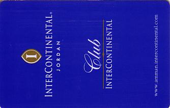 Hotel Keycard Inter-Continental  Jordan Front