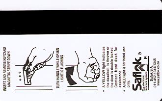 Hotel Keycard Inter-Continental Johannesburg South Africa Back