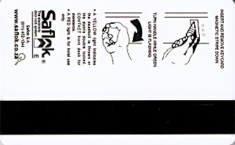 Hotel Keycard Inter-Continental Johannesburg South Africa Back