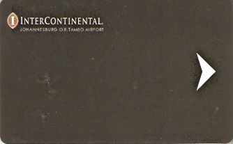 Hotel Keycard Inter-Continental Johannesburg South Africa Front