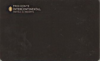 Hotel Keycard Inter-Continental Merida Venezuela Front