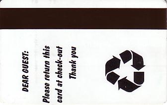 Hotel Keycard Inter-Continental Managua Nicaragua Back