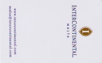 Hotel Keycard Inter-Continental  Malta Front