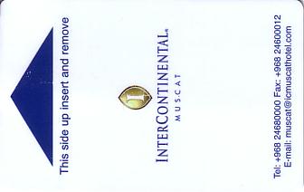 Hotel Keycard Inter-Continental Muscat Oman Front