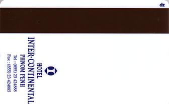 Hotel Keycard Inter-Continental Phnom Penh Cambodia Back