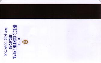 Hotel Keycard Inter-Continental  Singapore Back
