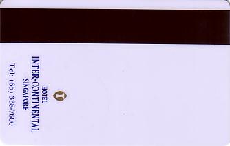 Hotel Keycard Inter-Continental  Singapore Back
