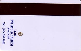 Hotel Keycard Inter-Continental  Singapore Back