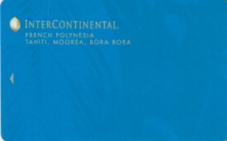 Hotel Keycard Inter-Continental Tahiti French Polynesia Front