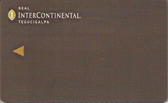 Hotel Keycard Inter-Continental Tegucigalpa Honduras Front