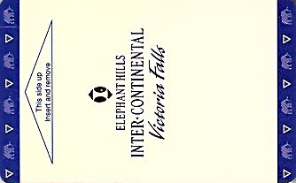 Hotel Keycard Inter-Continental Victoria Falls Zimbabwe Front