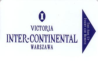 Hotel Keycard Inter-Continental Warsaw Poland Front