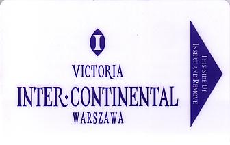 Hotel Keycard Inter-Continental Warsaw Poland Front