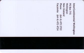 Hotel Keycard Inter-Continental Wellington New Zealand Back
