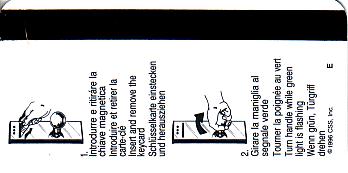 Hotel Keycard Jolly Hotels Brussels Belgium Back