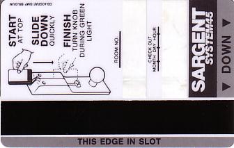 Hotel Keycard Jolly Hotels Brussels Belgium Back