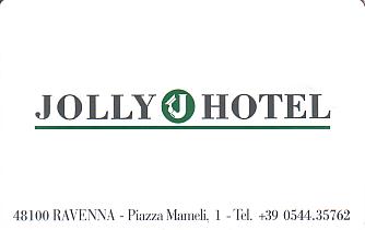 Hotel Keycard Jolly Hotels Ravenna Italy Back