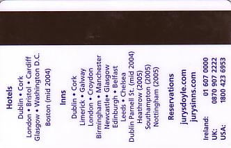 Hotel Keycard Jurys Doyle Generic Back