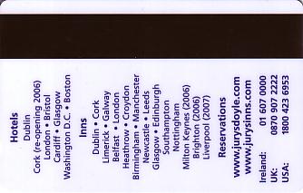 Hotel Keycard Jurys Doyle Generic Back